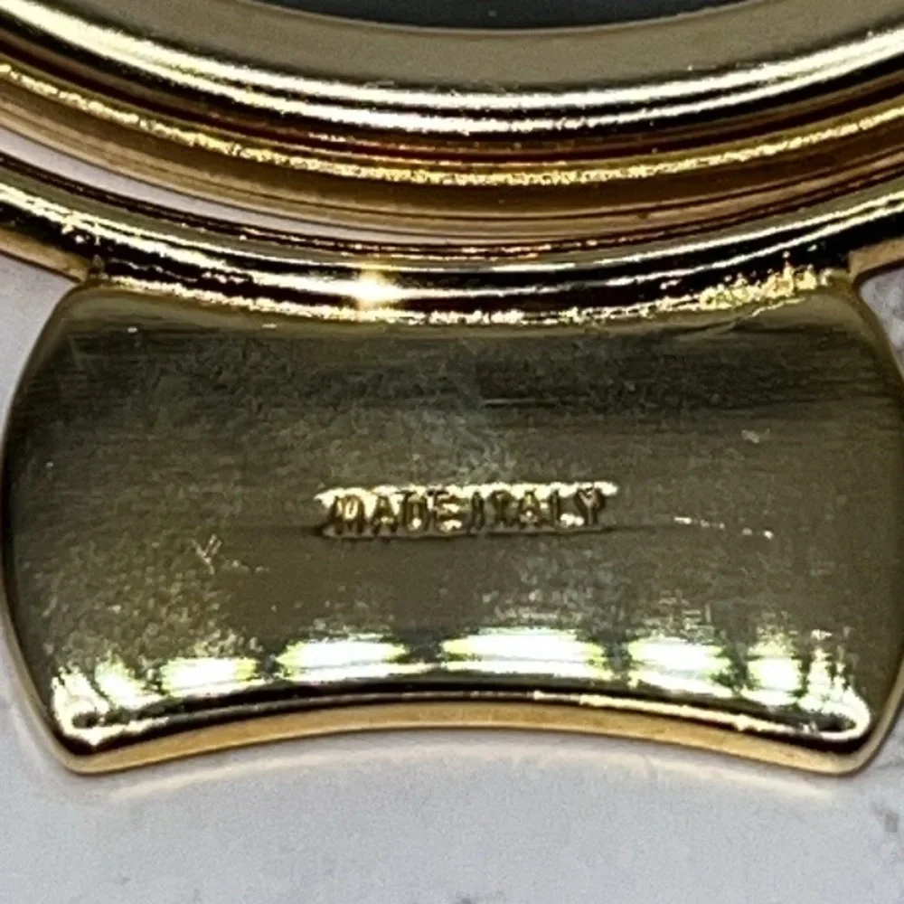 VINTAGE Compact Mirror Gold Tone Made in ITALY - Picture 3 of 6